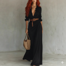 Vestido Longo Feminino – Decote V Profundo e Elegância Incomparável