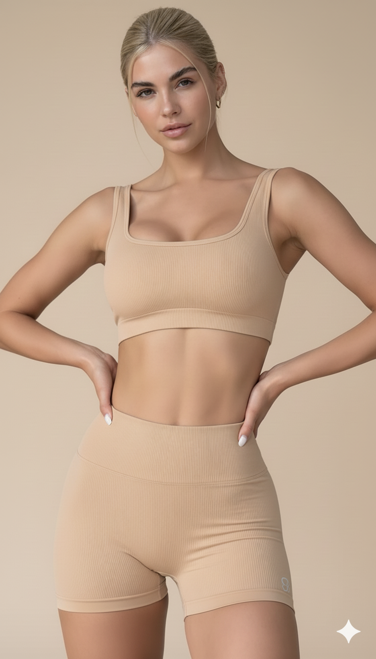 Conjunto Fitness Premium – Top e Short Legging Modeladores, Conforto e Estilo sem Transparência