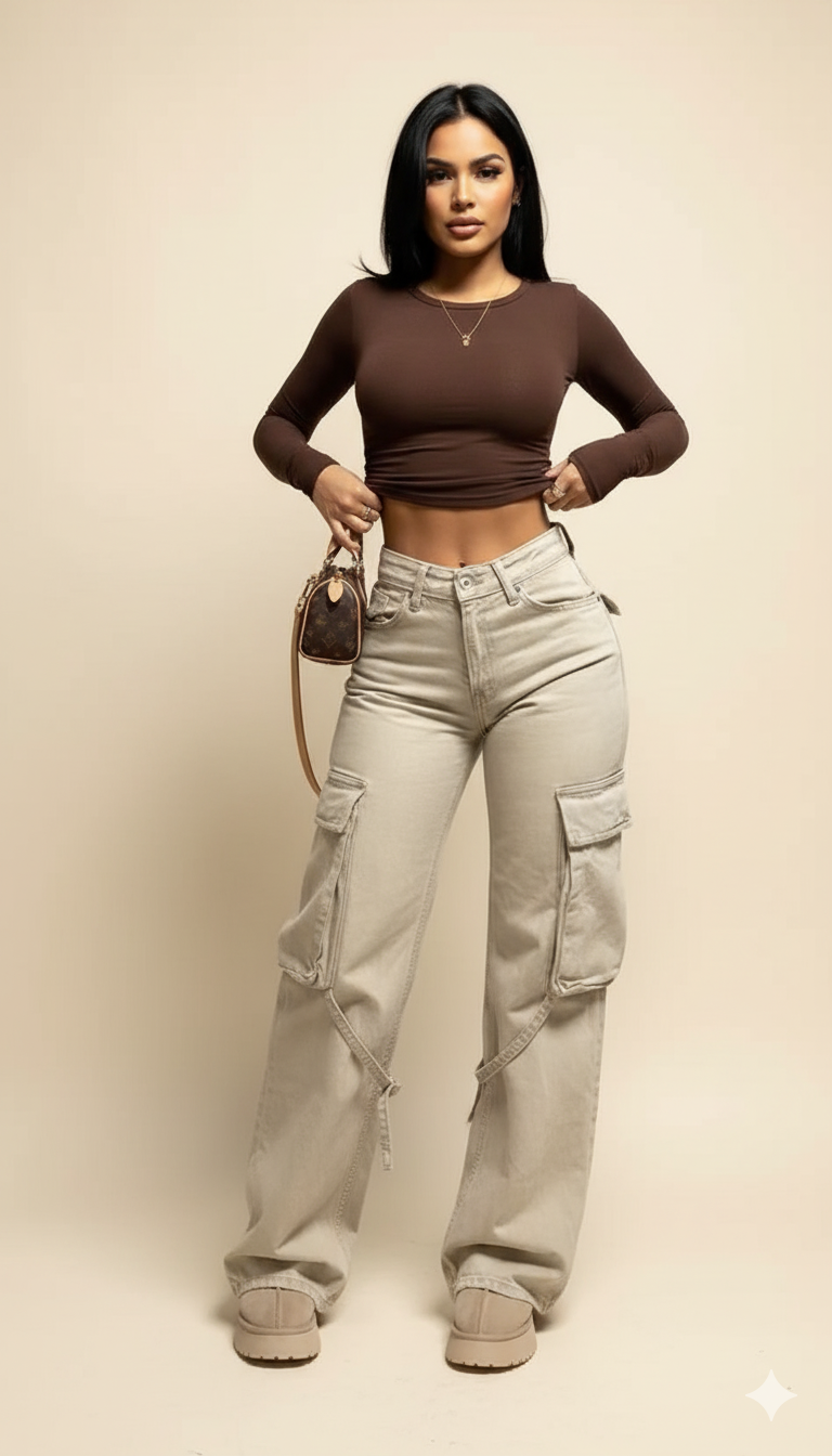 Calça Cargo Justa no Corpo, Solta nas Pernas – Conforto e Elegância