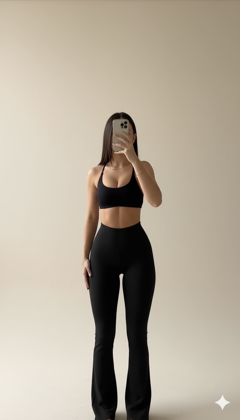 Legging Boca de Sino Sem Transparência – O Caimento que Valoriza Você